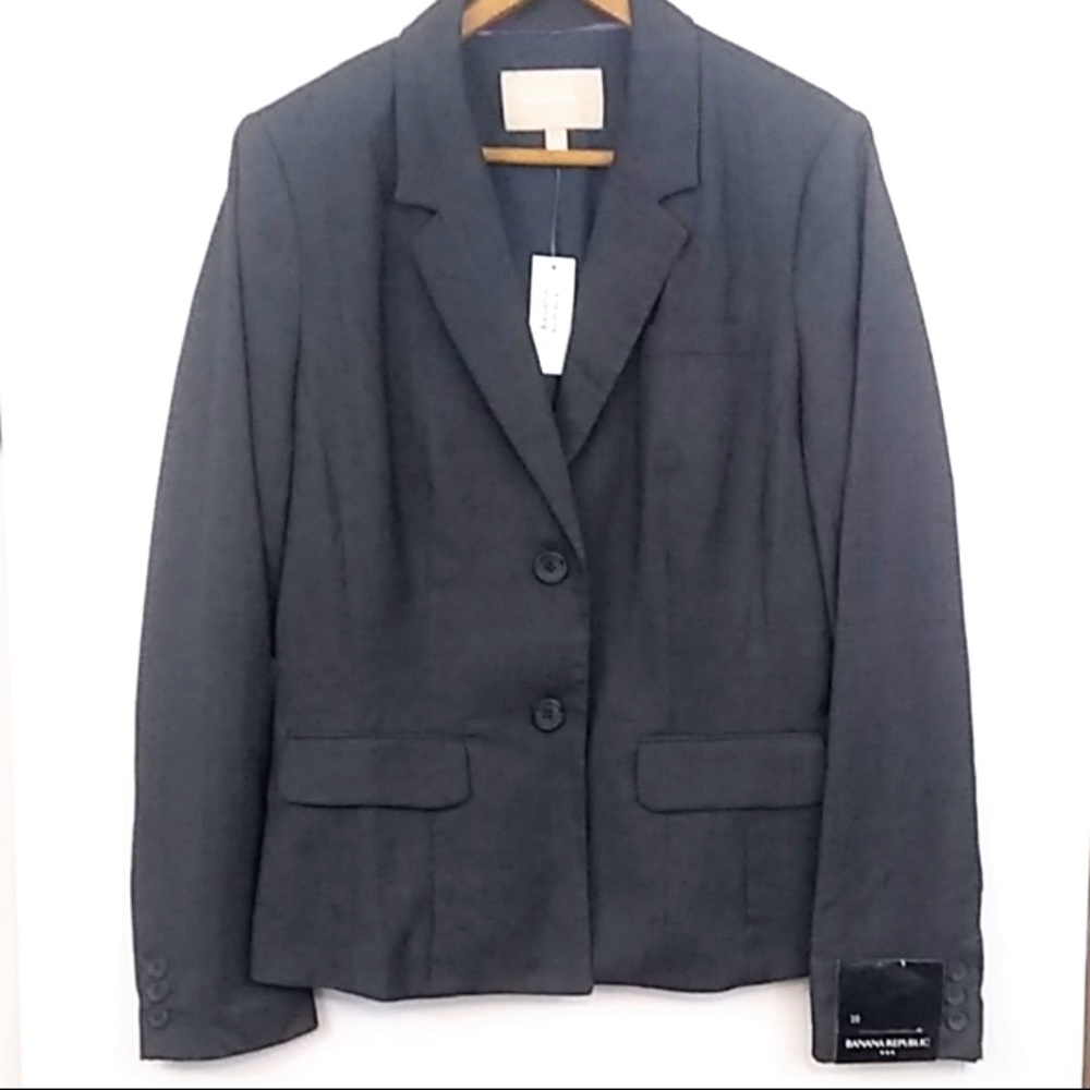 NWT Banana Republic charcoal two button blazer